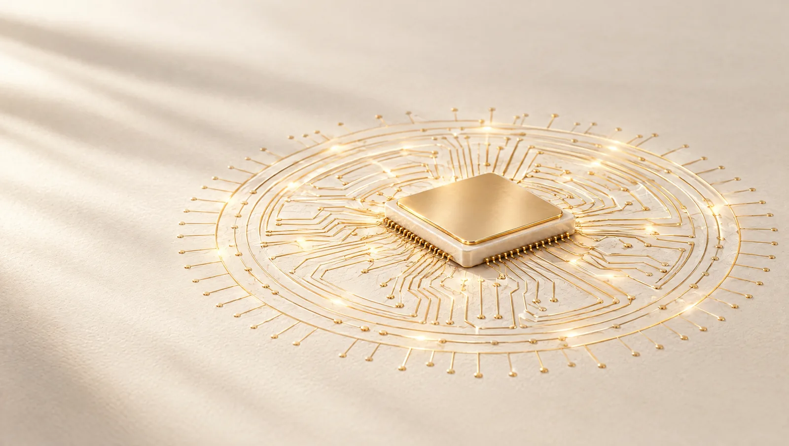 AI chip σε κυκλική πλακέτα 360° — Soft1 360
